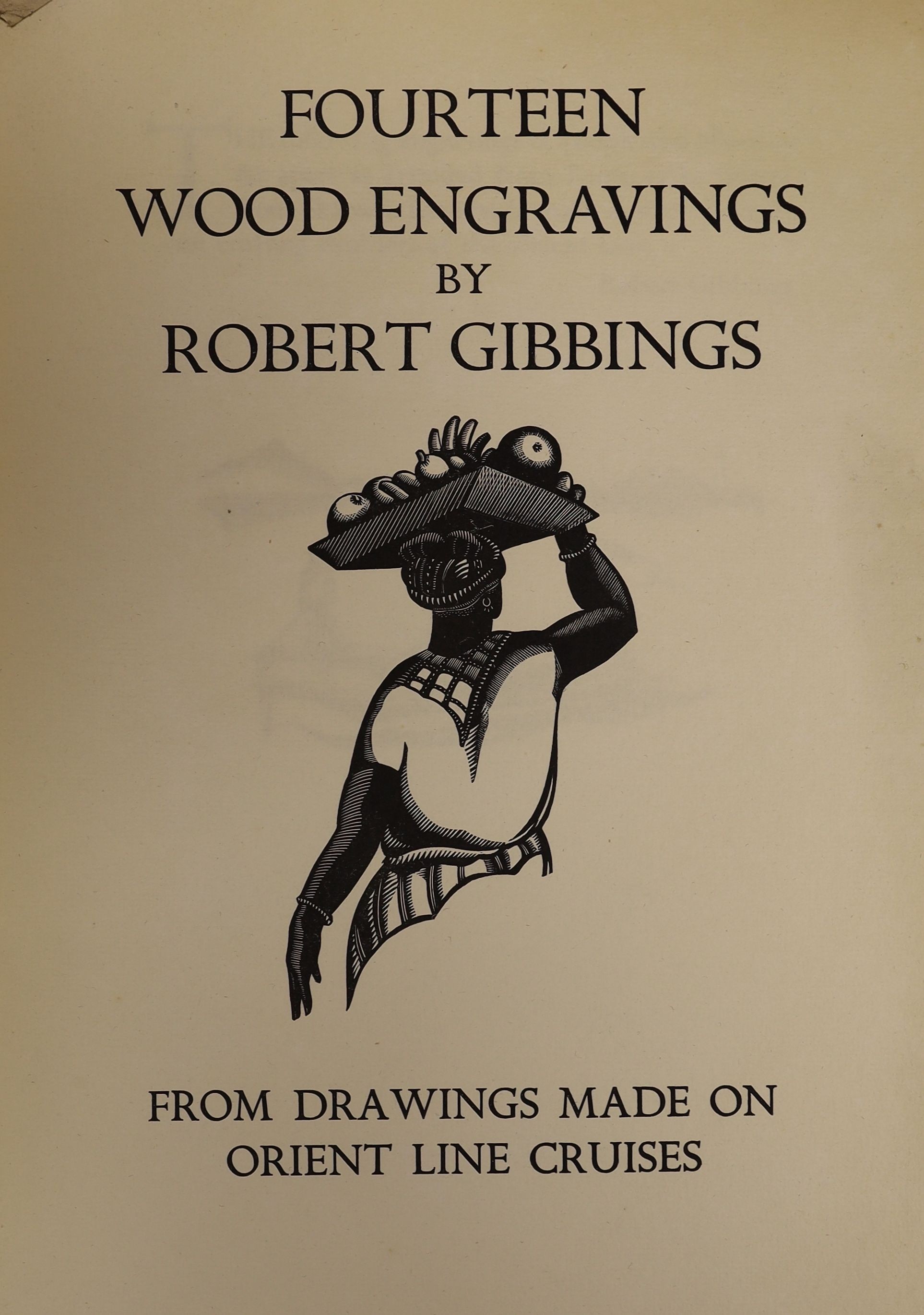 Golden Cockerel Press - Fourteen wood engravings by Robert Gibbings, and a 1934 Yearbook